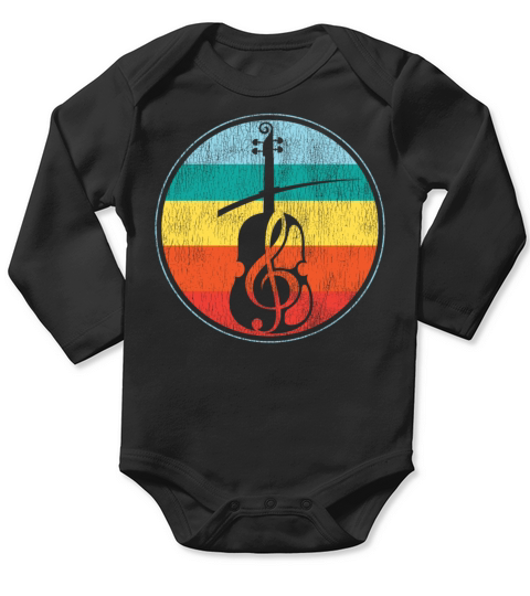 Violin Violinist Retro Vintage Long Sleeve Baby One-Piece