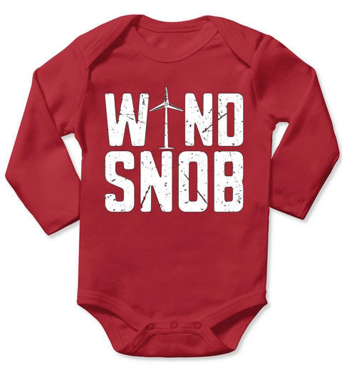 Wind Turbine Tech Wind Snob Loves Renewable Energy Long Sleeve Baby One-Piece