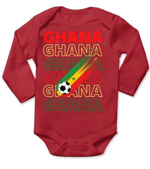 World Ghana Soccer Vintage Long Sleeve Baby One-Piece