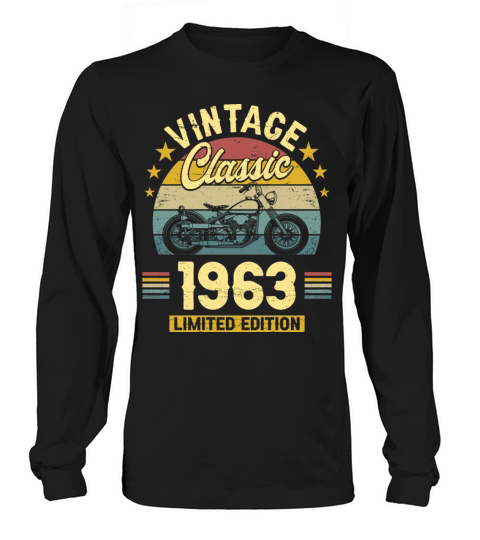 1963 60 Years Old Vintage 60th Birthday Long sleeved Unisex