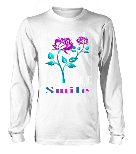 1971 Born Vintage Rose Gift Long sleeved Unisex