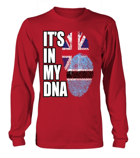 Botswana And British Mix Heritage DNA Flag Long sleeved Unisex