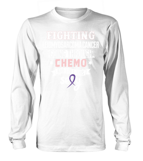 Chemo-Leiomyosarcoma Cancer Awareness Ribbon Shirt Long sleeved Unisex
