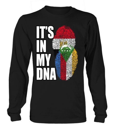 Comoran And Egyptian Mix Heritage DNA Flag Long sleeved Unisex