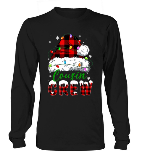 Cousin Crew Santa Red Plaid Xmas Funny Christmas P Long sleeved Unisex