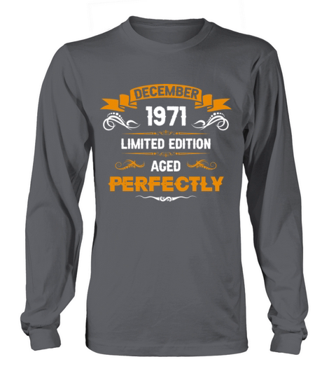 December 1971 Vintage Birthday Present Long sleeved Unisex