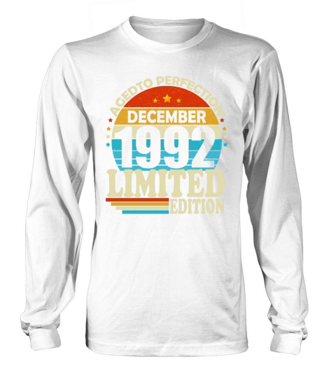 December 1992 Vintage Retro Birthday Long sleeved Unisex