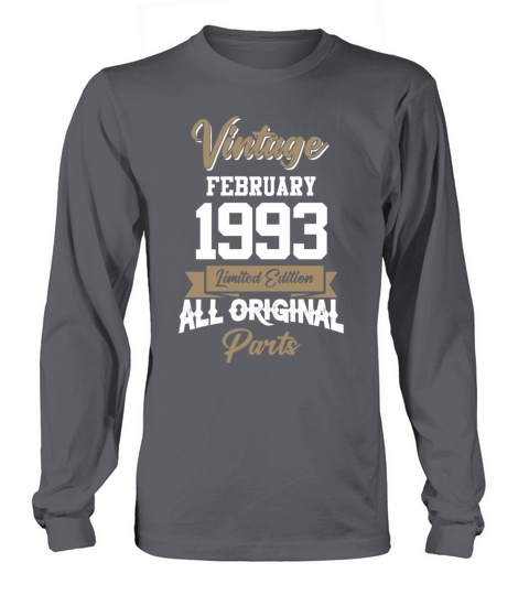 February 1993 Vintage Birthday Present Long sleeved Unisex
