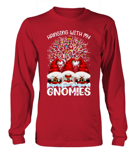 Hanging With My Gnomies Nordic Santa Gnome Christm Long sleeved Unisex