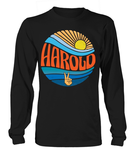 Harold Shirt Vintage Sunset Harold Groovy Tie Dye Long sleeved Unisex