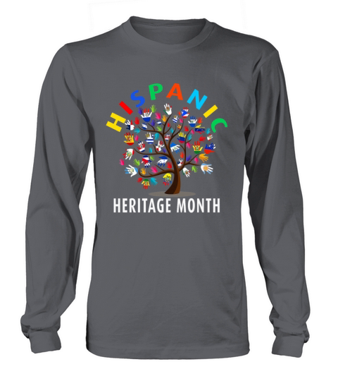 Hispanic Heritage Month Latino Countries Flags Sun Long sleeved Unisex