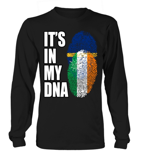 Irish And Nauruan Mix DNA Flag Heritage Long sleeved Unisex