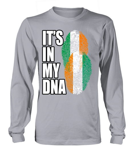 Ivorian And Irish Mix Heritage DNA Flag Long sleeved Unisex