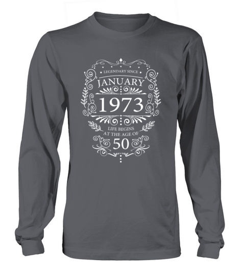 January 1973 Birthday Vintage 50th Birthday Long sleeved Unisex
