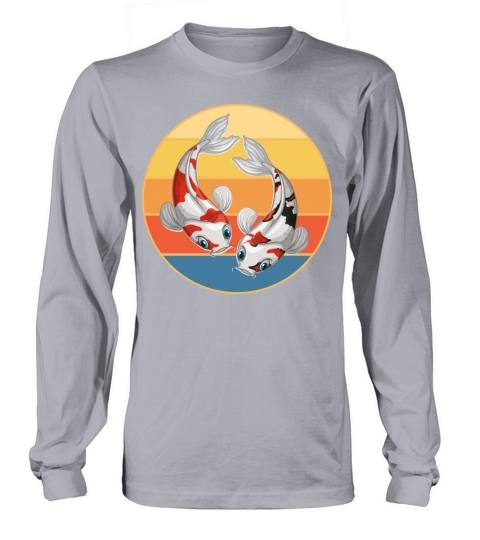 Japanese Koi Fish Vintage Retro Sunset Long sleeved Unisex