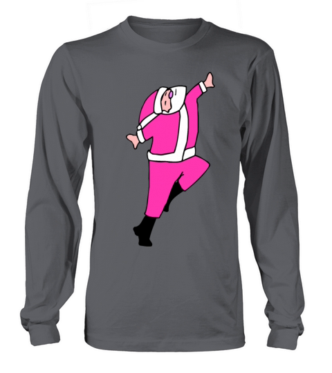 Merry Christmas Vintage Pink Santa Claus Long sleeved Unisex