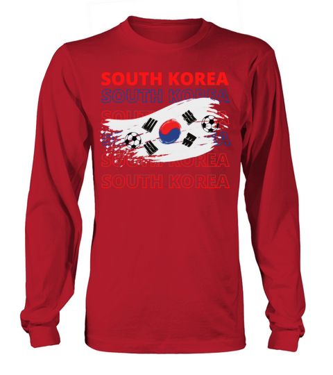 World South Korea Soccer Vintage Long sleeved Unisex