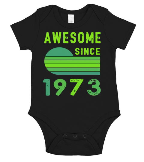 1973 Birthday Retro Vintage Gift 1973 Short Sleeve Baby One-Piece