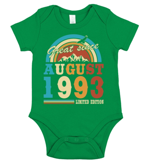 30th birthday vintage august 1993 great since Short Sleeve Baby One-Piece