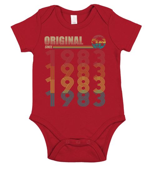 40th birthday vintage 1983 original since 1983 Short Sleeve Baby One-Piece