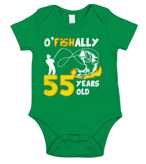 55th Birthday Fishing 1978 Vintage Fisherman Angle Short Sleeve Baby One-Piece