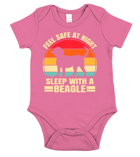 Beagle Dog Retro Vintage Short Sleeve Baby One-Piece