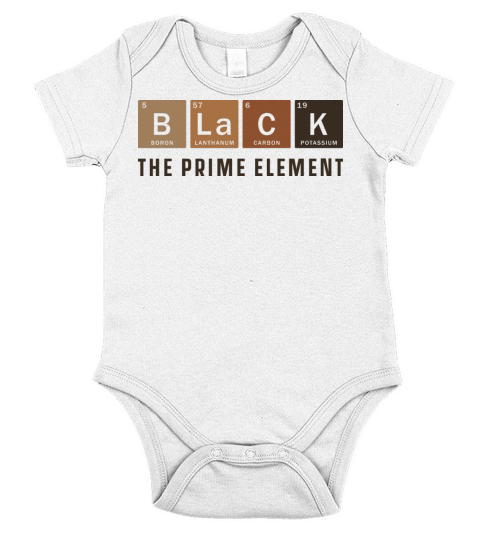 Black The Prime Element - Black History Month Short Sleeve Baby One-Piece