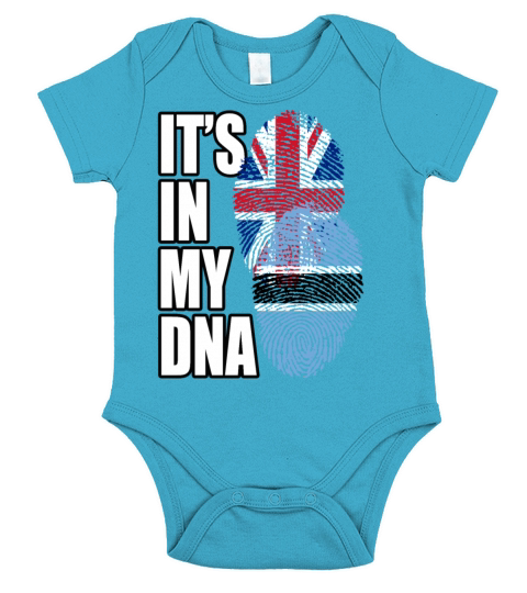 Botswana And British Mix Heritage DNA Flag Short Sleeve Baby One-Piece