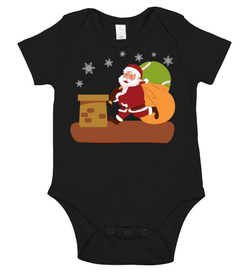 Christmas Sport Santas Gift Tennis Short Sleeve Baby One-Piece