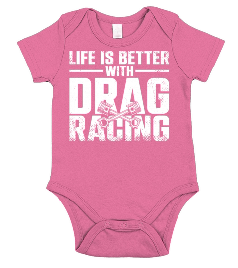 Drag Racing Race Car Girl Vintage Short Sleeve Baby One-Piece