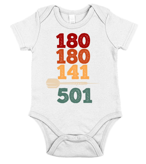 Funny Darts 180 Vintage Hobby Dart Player Short Sleeve Baby One-Piece
