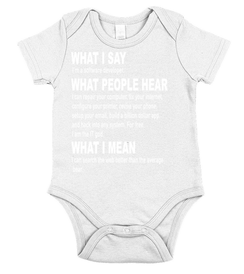 Funny Software Developer definition engineer Short Sleeve Baby One-Piece