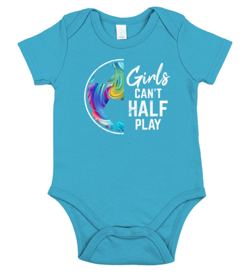 Girls Cant Half Play Like A Girl Soccer Fan Socce Short Sleeve Baby One-Piece