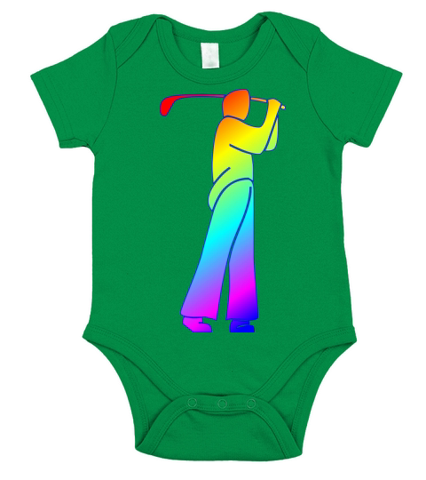 golfer golf player spieler 18 loch Short Sleeve Baby One-Piece
