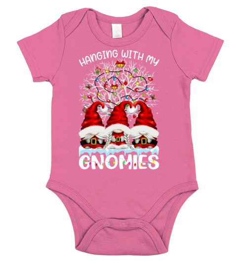 Hanging With My Gnomies Nordic Santa Gnome Christm Short Sleeve Baby One-Piece