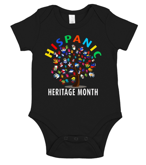 Hispanic Heritage Month Latino Countries Flags Sun Short Sleeve Baby One-Piece