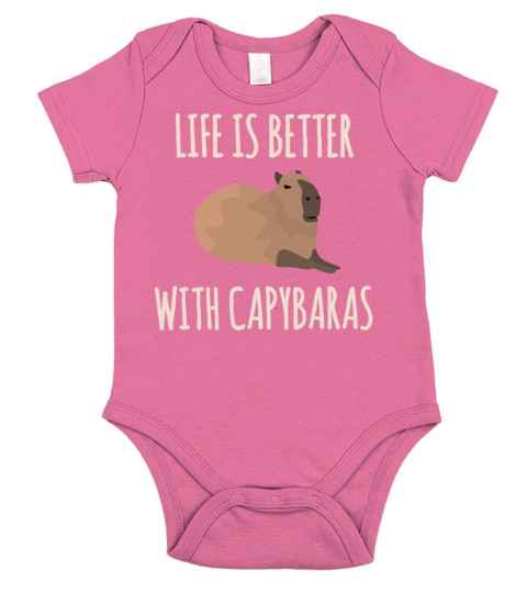 Life is better with capybaras Short Sleeve Baby One-Piece