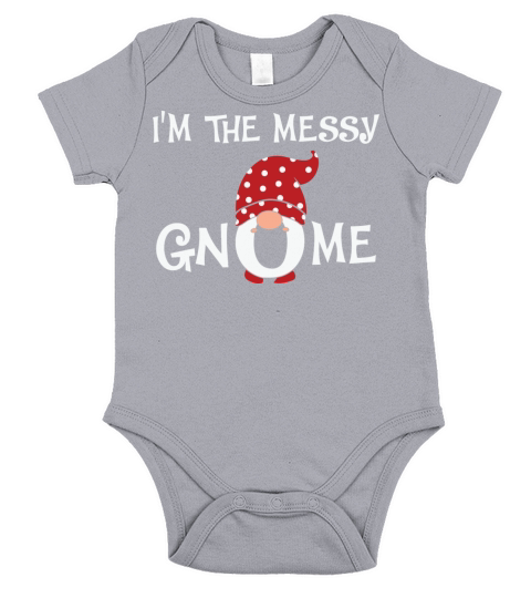 Messy Gnome Christmas Matching Family Short Sleeve Baby One-Piece