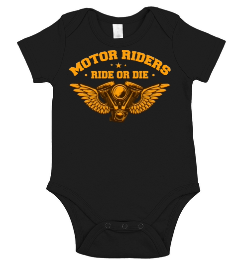 Motor Riders Motorcycle Retro Vintage Classic Gift Short Sleeve Baby One-Piece