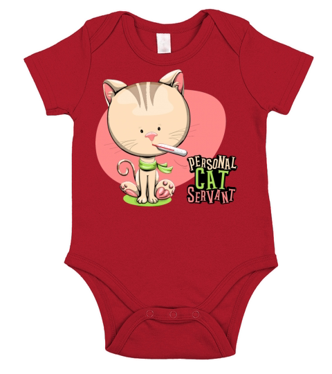 Personal Cat Servant Funny Cute Cat Servant Short Sleeve Baby One-Piece