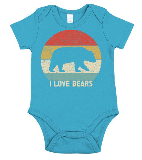 Retro Vintage Bear For Bears Lovers Short Sleeve Baby One-Piece