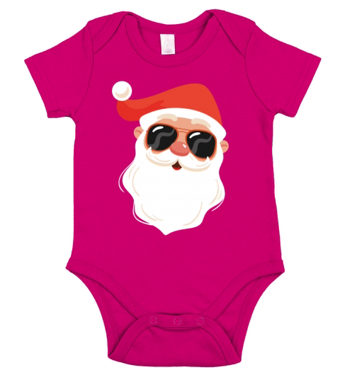 Merry Christmas Retro Vintage Red And White Santa Claus Short Sleeve Baby One-Piece