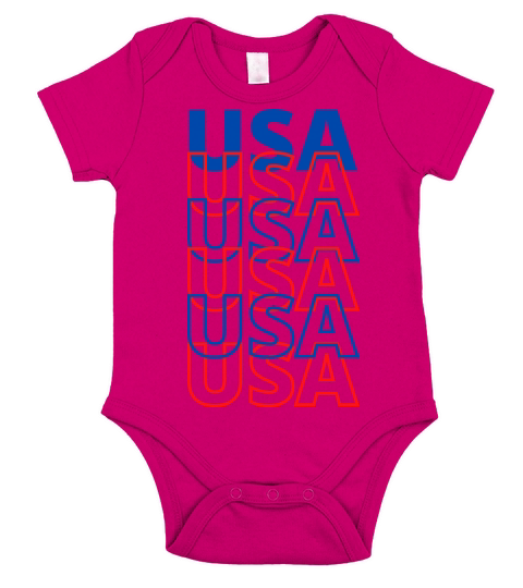 Retro World Soccer USA Short Sleeve Baby One-Piece