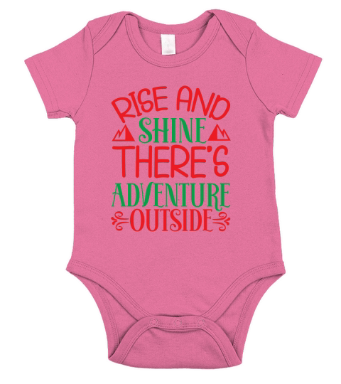 Rise and shine theres adventure outside christmas Short Sleeve Baby One-Piece