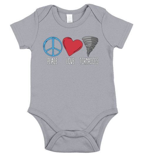 Tornadoes Peace Love Storm Chasing Tornado Chaser Short Sleeve Baby One-Piece