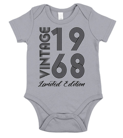 Vintage 1968 Vintage Birthday Retro Vintage Short Sleeve Baby One-Piece
