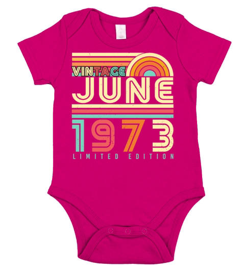 Vintage 1973 June Short Sleeve Baby One-Piece