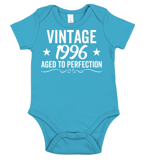 Vintage 1996 Aged To Perfection Short Sleeve Baby One-Piece