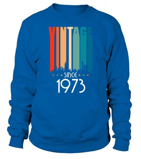1973 Vintage born in Retro age Birthday gift idea Sweatshirt Unisex
