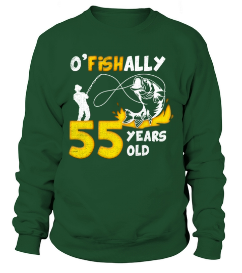 55th Birthday Fishing 1978 Vintage Fisherman Angle Sweatshirt Unisex